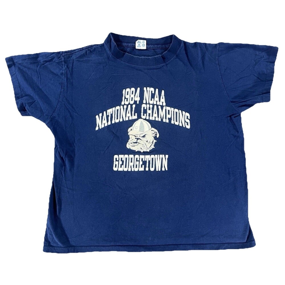 Georgetown Hoyas VTG 1984 National Champions Single Stitch T-Shirt Size Large